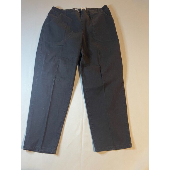 Just My Size Women's Plus Size Pull-on Stretch Knit Pants Size 1X 16W Black - Picture 1 of 4